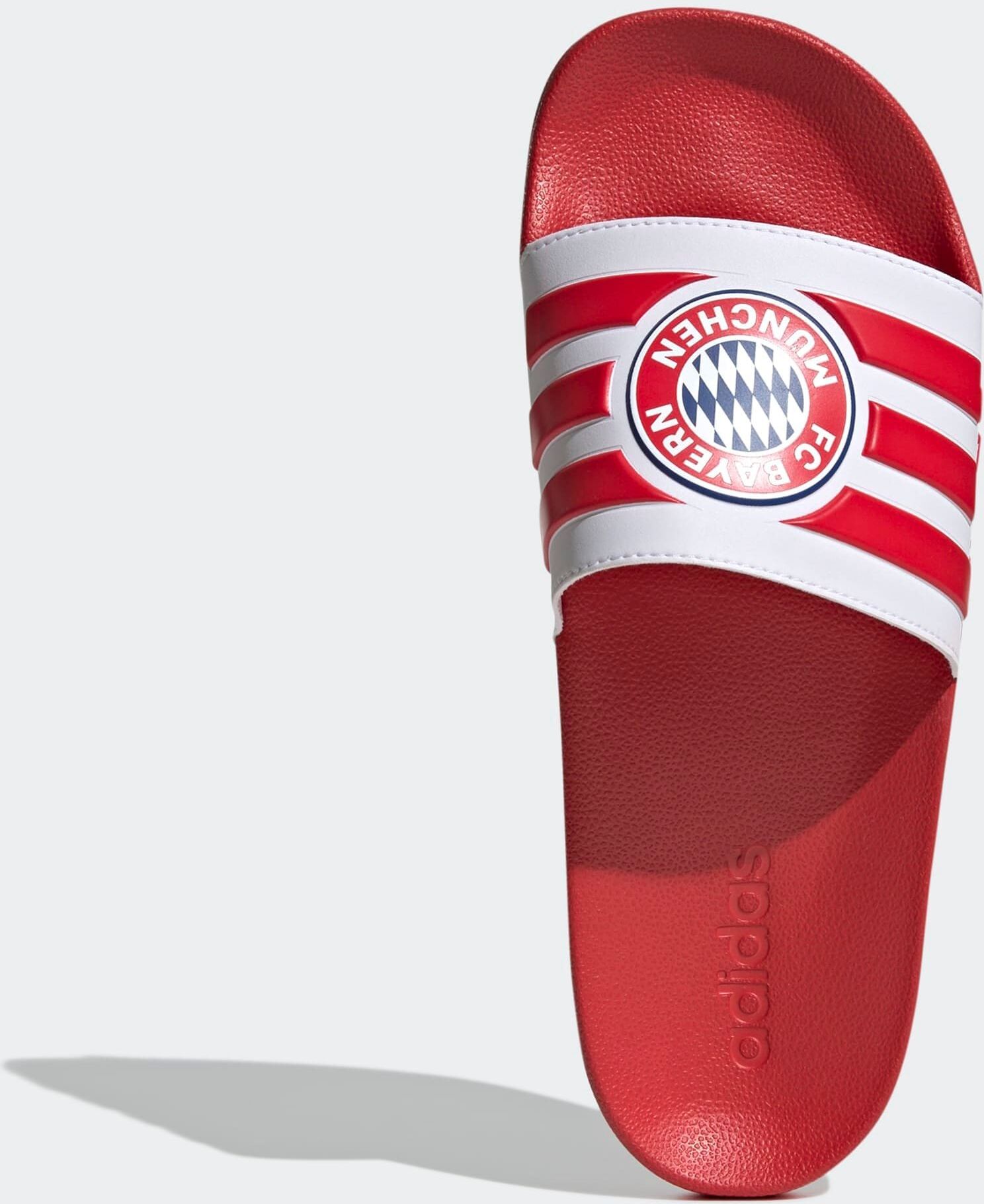 Badesandale ADIDAS SPORTSWEAR "ADILETTE SHOWER FC BAYERN MÜNCHEN SLIDES", Damen, Gr. 44,5, weiss (supplier colour, supplier colour, ftwr weiß), Synthetik, Schuhe Badesandale, Badelatschen, FC Bayern München supplier colour, supplier colour, ftwr weiß 44,5