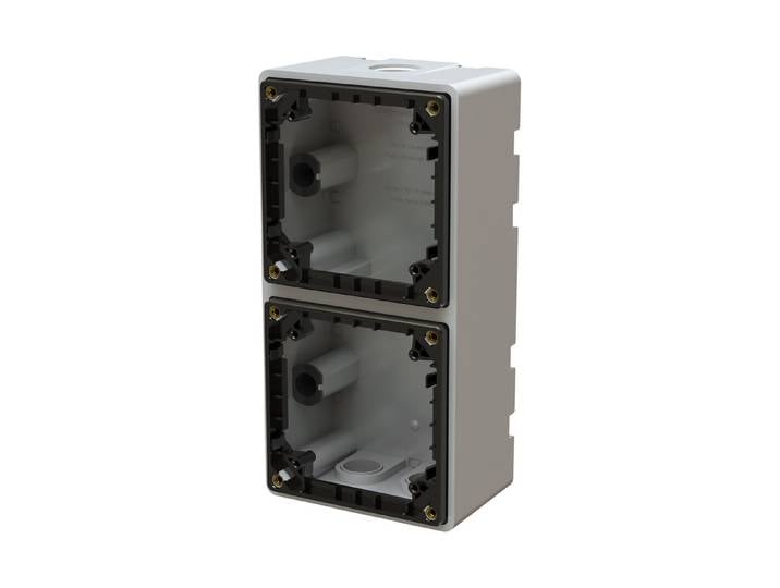 Max Hauri Exo Gehäuse Gr.2x1 AP exo Ip55 lichtgrau
