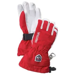Hestra ARMY LEATHER HELI Jr. - 5-Finger Skihandschuhe für Kinder - rot (560) 5