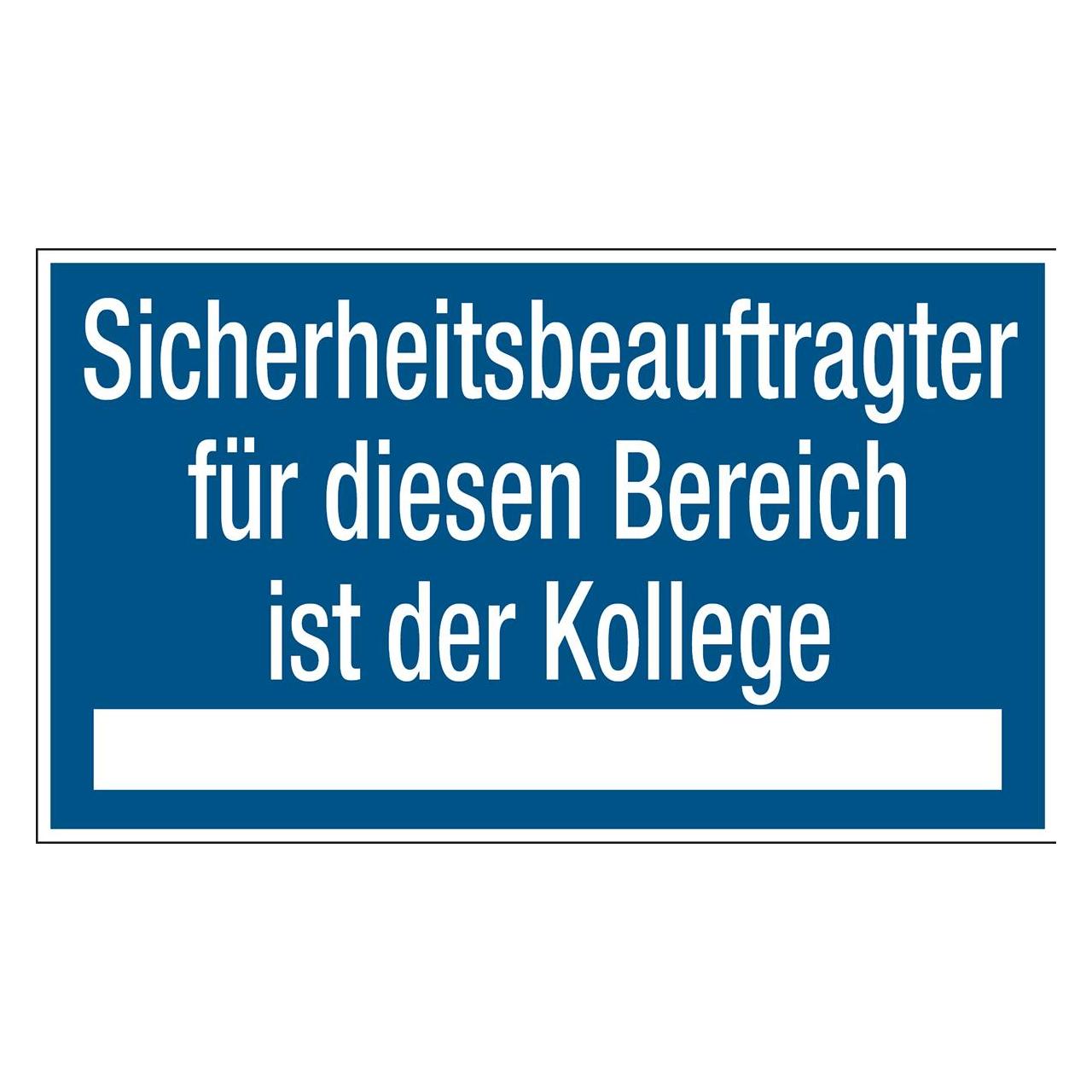 Brady STD 464-250X400-B7525, Schilder: Sicherheitsbeauftragter (801696)
