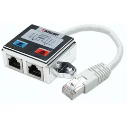 Intellinet 2-Port Cat5-Anschlussteiler, doppelt geschirmt, Zum Aufsplitten eines RJ45-Netzwerkkabels