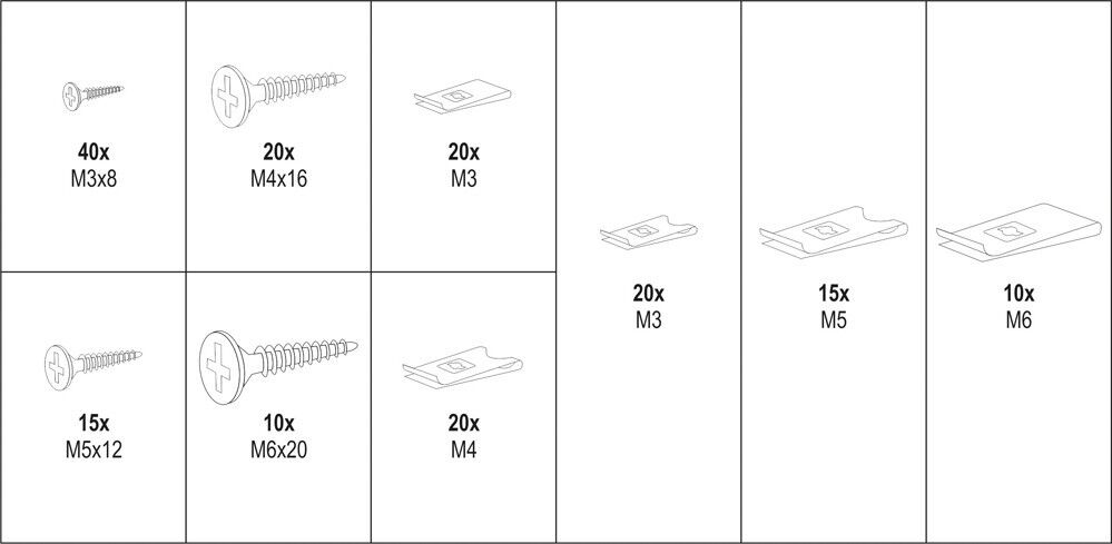 YATO YT-06780 Assortment, fasteners