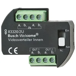 Busch-Jaeger 83320/2U Videoverteiler Innen UP, 2-fach zur Montage in einer Unterputzdose 2CKA008300A0042 833202U