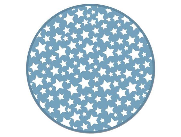 Tapis Vinyle Panorama Étoiles Bleu Rond 100x100 cm - Tapis pour Cuisine Bureau et Salon en PVC