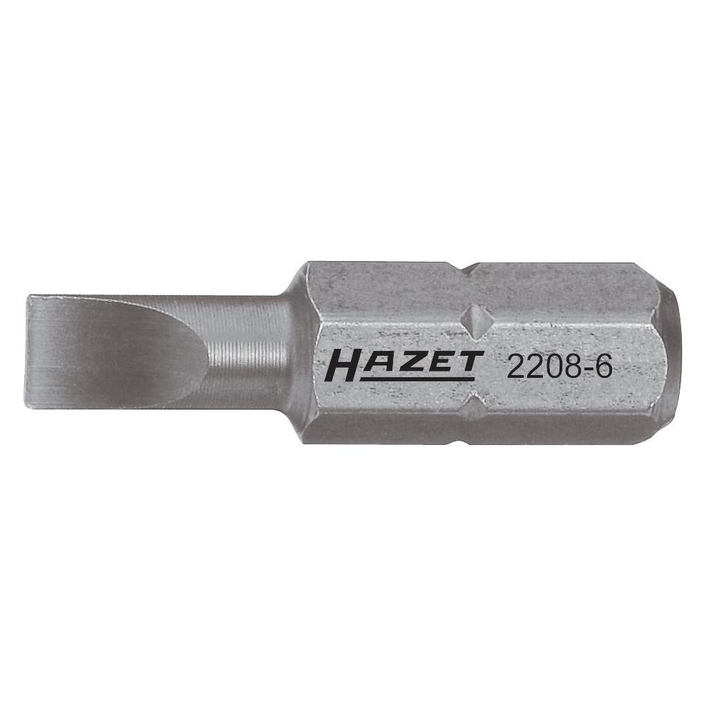 Hazet Bit 2208-6 Sechskant6,3 (1/4 Zoll) Schlitz Profil 0.6 x 4.5 mm (2208-6)