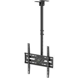 Goobay TV-Deckenhalterung L (Decke, 50 kg, 37" - 75"), TV Wandhalterung, Schwarz