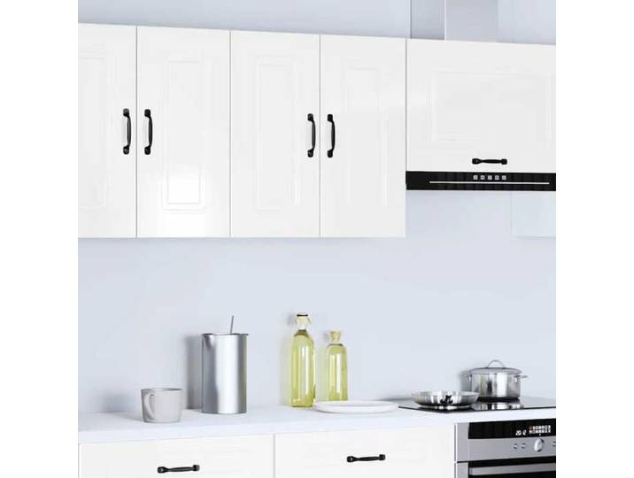 Mobilier de Cuisine-Armoire murale de cuisine Kalmar blanc brillant bois ingénierie NEUF BM275512734