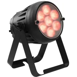 Eurolite LED IP PAR 7x15W RGBL Spot IP65 Schwarz mit Frostfiltern 51914227 (15 W, LED), Scheinwerfer, Schwarz