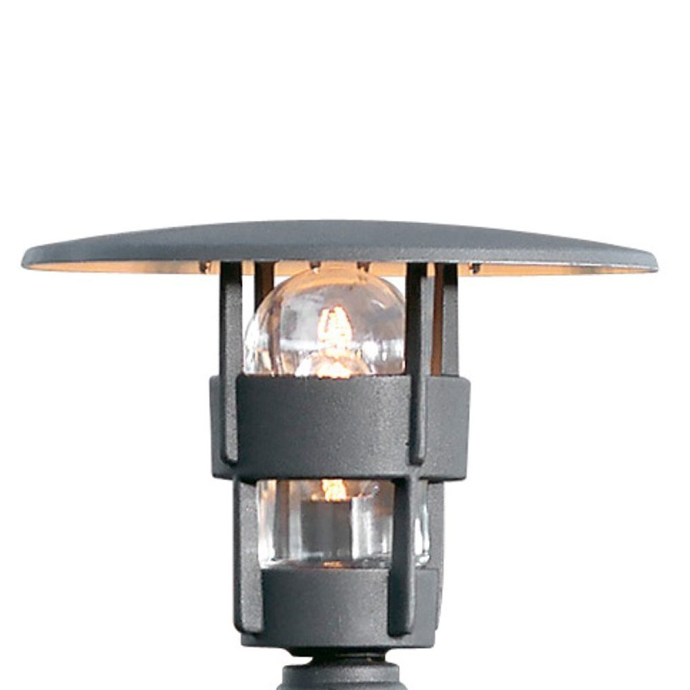 Konstsmide Freja Design staande lamp zwart met glazen kap