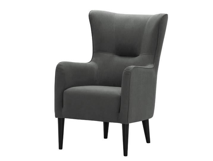 Fauteuil Oldbury I Gris/Gris foncé Microfibre Sela