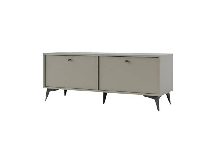 Margaret Hadas24 TV-Schrank TIVARO 120cm mit 2 Türen, Schwarze Füßen in Form eines Seesterns, beige