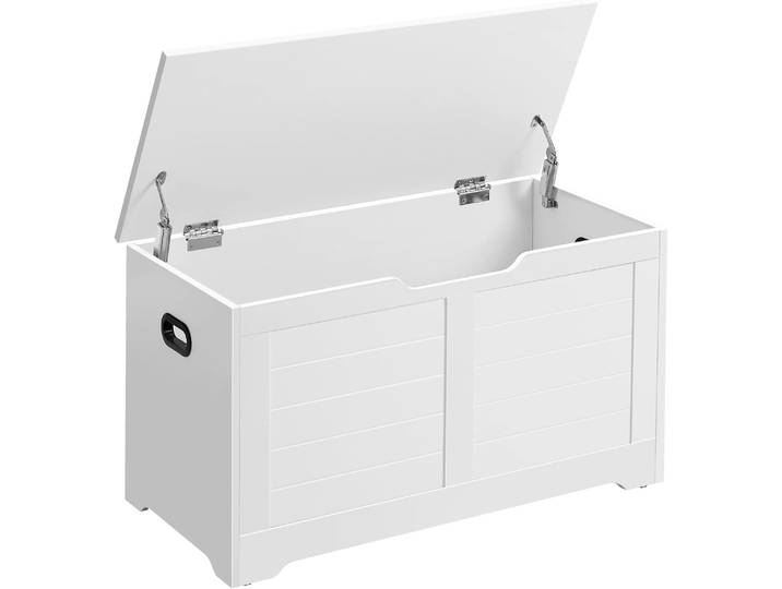 Schuhbank mit Stauraum Sitzbank Landhausstil weiss 80cm