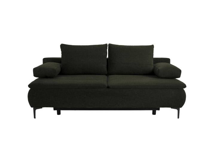 Boxspringsofa, Dunkelgrün, 204x93x100 cm, Textil, 2-Sitzer & Schlaffunktion, Modern, Novel