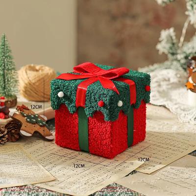 Modern Home Fixes Xmas Tree Felt Box With Ribbon Multifunctional, Christmas Eve Apple Gift Box, Reindeer Plush Candy Treat Box For Snacks 3
