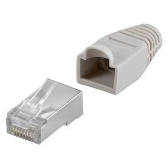 Wirewin RJ-45 Modularstecker, 100er Pack (Netzwerkkabel Stecker) (MOD 8-8 S GREY-100)