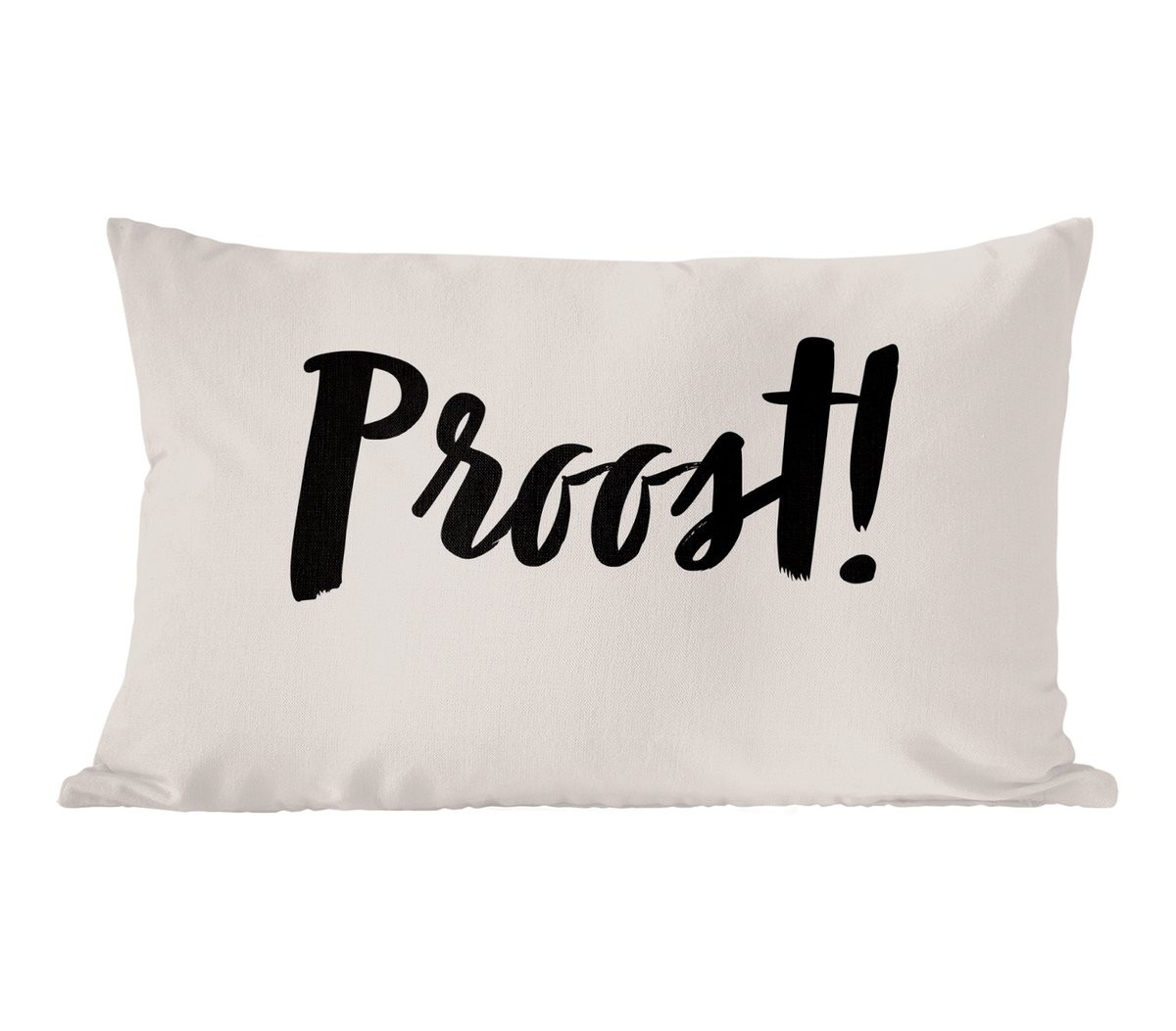PillowMonkey Sierenkussen Quote Proost Taupe 60 x 40 cm