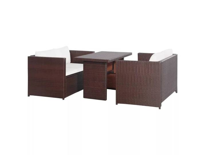 VidaXL - Sitzgruppe poly-rattan, One Size, Braun