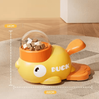 Inspire Curations QuackTreat Interactive Duck Cat Treat Launcher yellow Duck