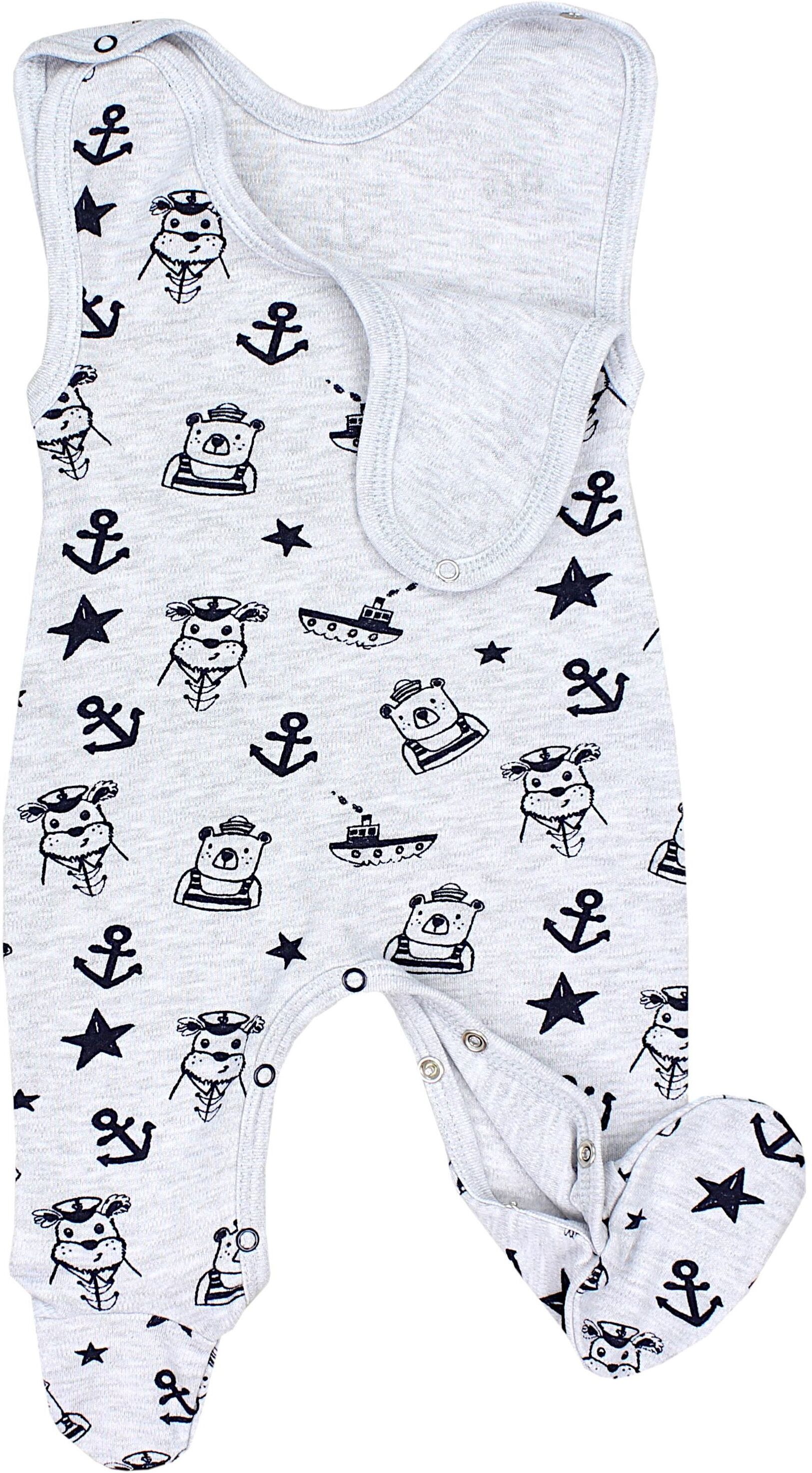 Strampler TUPTAM "Strampler Baby Strampler mit Aufdruck Spruch 5er Pack", Mädchen, Gr. 56, N-Gr, blau (maritim), Obermaterial: 100% Baumwolle CO., Overalls