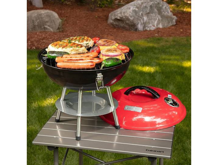 Barbecue Portable 1pc gril à charbon de bois Barbecue Portable bouilloire grilles extérieures fumeurs pour Patio arrière-cour Barbecue four de camping