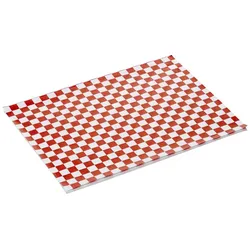 WAS Germany Burgerpapier Rot Weiss Set WRAP & GO, 25 x 20, Set á 1000 Stück, Fettpapier