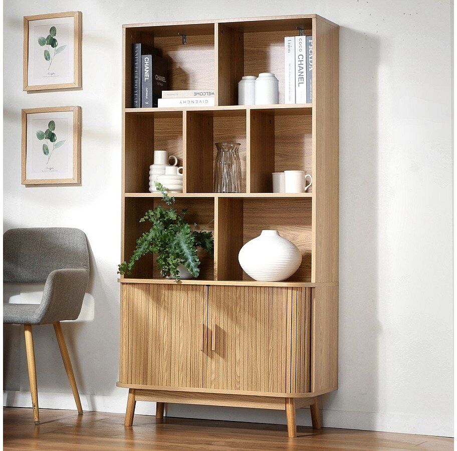 Calicosy Boekenkast met 2 schuifdeuren H157,5 cm - ERNEST