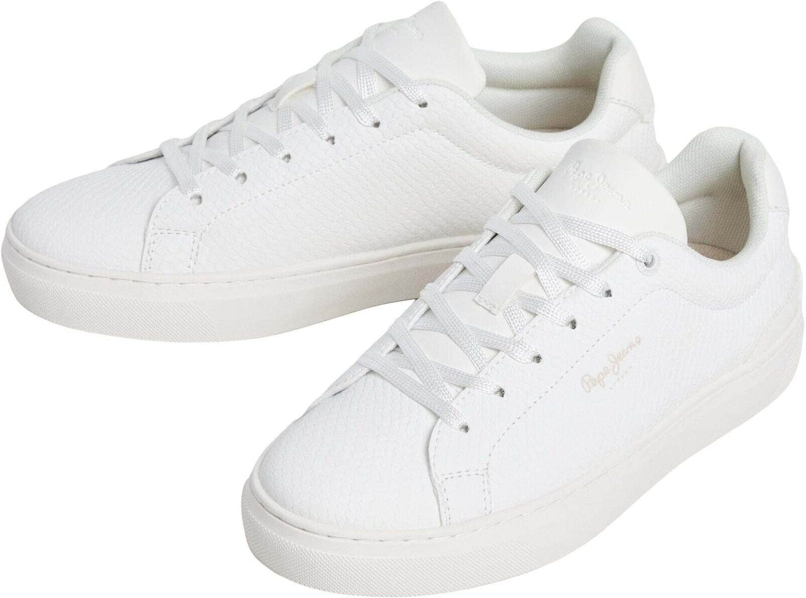Sneaker PEPE JEANS "Trainer CAMDEN HISS W", Damen, Gr. 40, factory weiß, 100% Polyurethan, Schuhe Sneaker