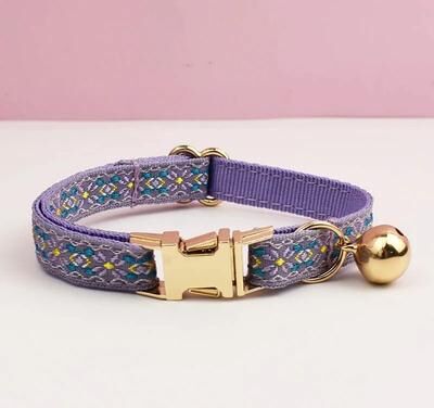 Uplifted Finds "Premium ""Classic Metal"" Adjustable Cat Collar cat Collar 09 s"