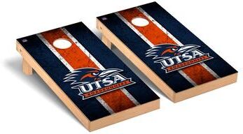 Skip's Garage Texas San Antonio Roadrunners Vintage Cornhole Board Set