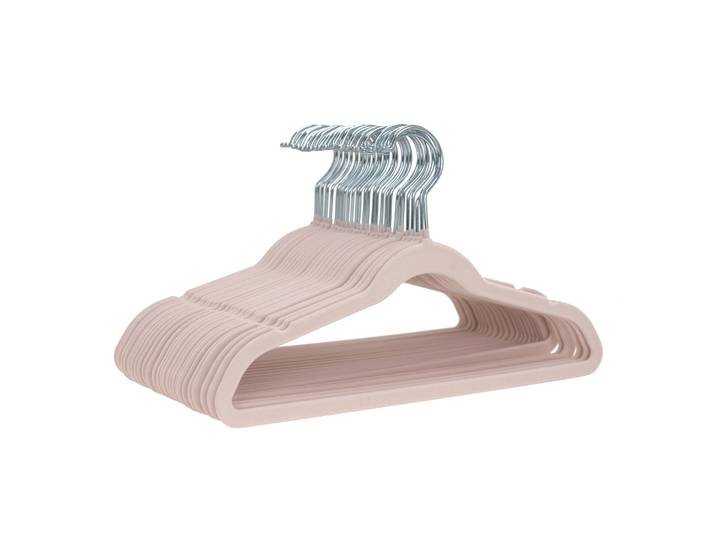Kleiderbügel für Kinderkleidung Samt rosa 30er Set