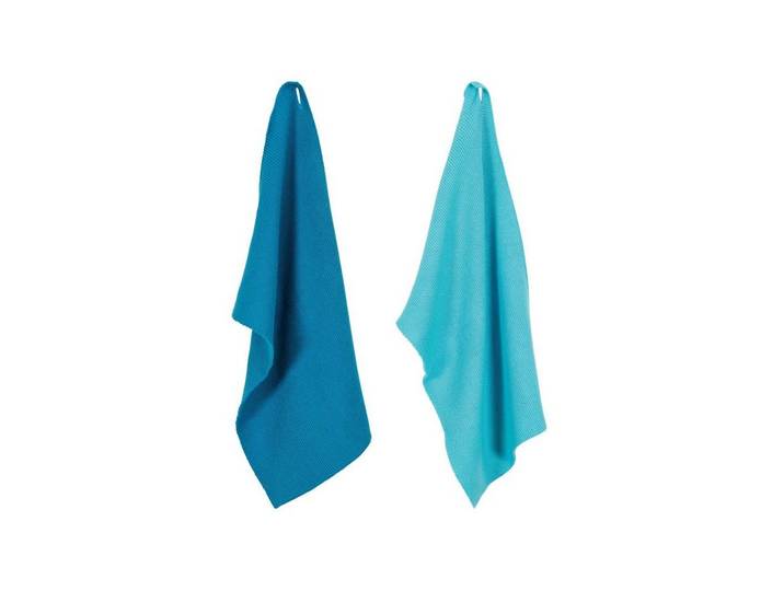Reinigungstuch PAD MONTE , blau (aqua, blau), B:30cm H:1mm L:45cm, Baumwolle, Putztücher, Reinigungstuch, Wischtuch, 100% Baumwolle, 30x45 cm, Uni Farben, Strickoptik