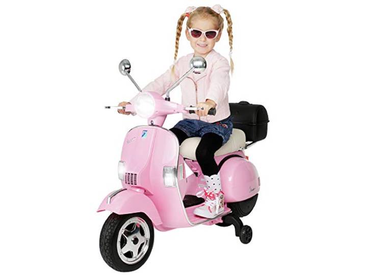 Actionbikes Motors Kinder Elektroroller Vespa Lizenziert (Pink)