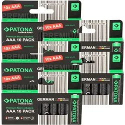 PATONA Premium 50x AAA Batterien (5x10er) Pack 1,5V Alkaline