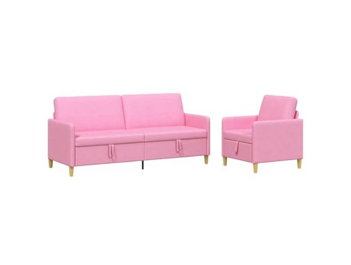 PUGYNBK Sofa mit Stauraum, 2 Stück, Rosa, Polyester und Metall Aufklappbarer Sitz, versteckter Raum, abnehmbare Kissen, Metallstruktur, weiche Polsterung