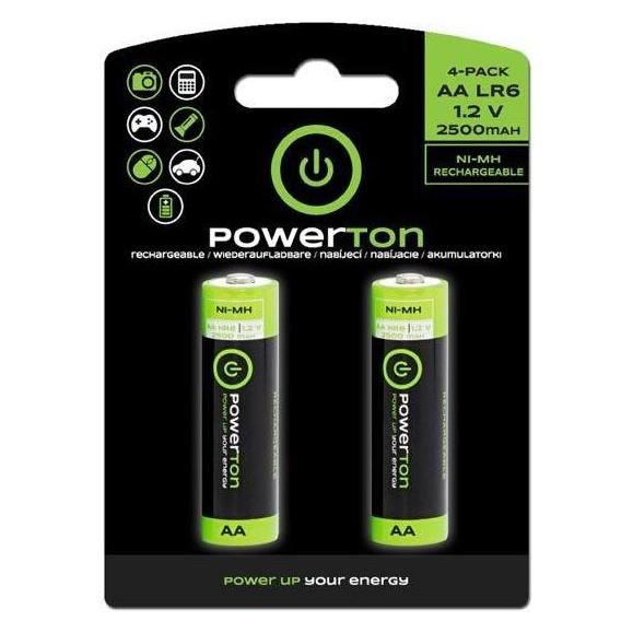 Powerton Battery AA/R6 2500mAh 2 pcs. (2 Stk., AA, 2500 mAh) (8590274569164)