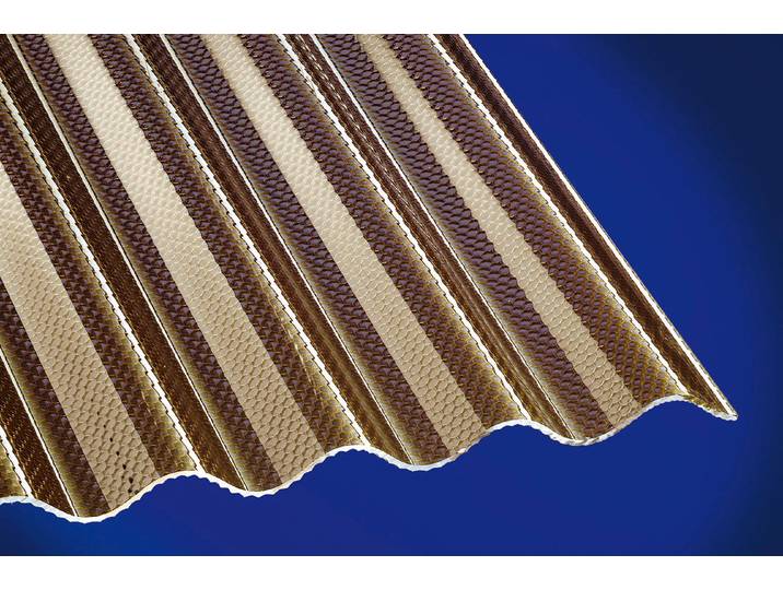 Gutta Profilplatte Acryl Wabe Bronze 2 × 104.5 cm