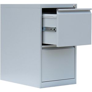 Lüllmann Hängeregisterschrank 560210, 1-bahnig, 2 Schübe, lichtgrau