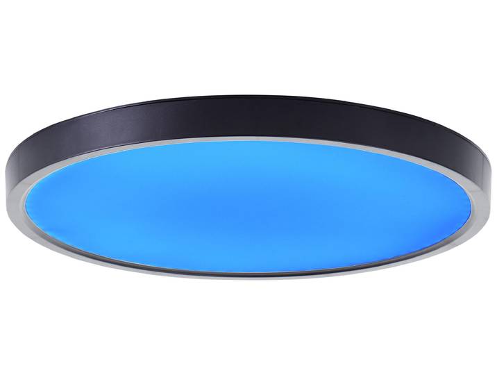 Brilliant G80650/76 : Plafonnier LED Lotti\, diamètre 30 cm\, plastique\, noir et blanc\, LED intégrée