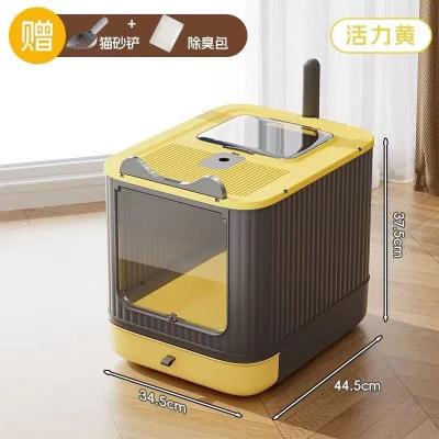 Inspired Finds Pet UV Lights Top Drawer Litter Pan Fully Enclosed With In out Door Control Disinfecting And Deodorizing For Cat Cat Lit c regular