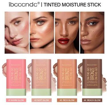Inspired Finds Radiant Glow Highlighter Stick 3 Color Face Contour Stick Brightening Concealer Makeup Pen beach Glow