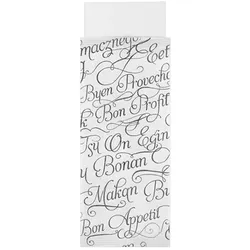 MONOUSO - Bestecktaschen mit Servietten „Guten Appetit" 11x25cm (800 Stück)