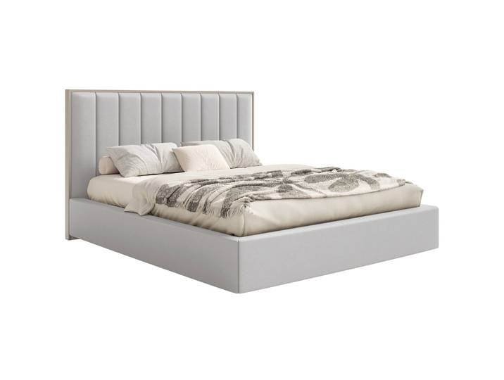 Polsterbett 180x200 cm Togents mit LED-Beleuchtung, hellgrauer