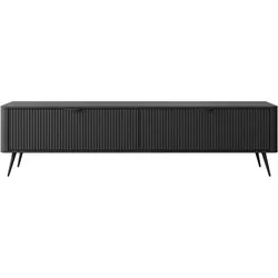 LOWBOARD Vespasia 2T Schwarz 200/51,2/38 cm – Geriffelten Fronten