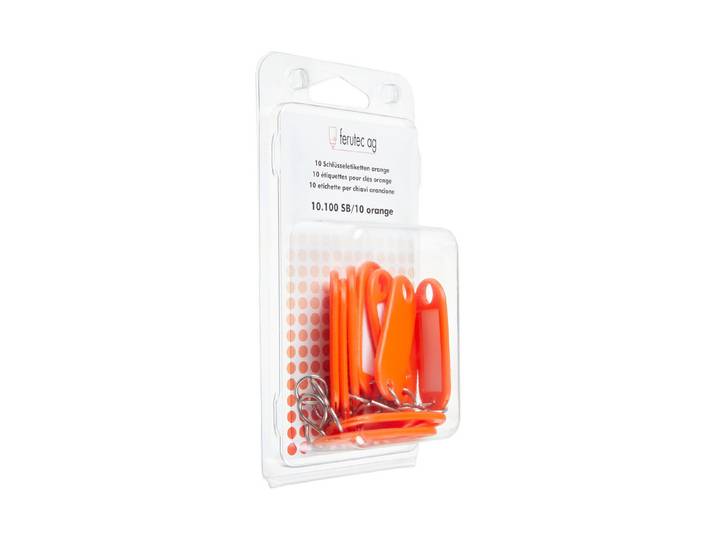 Schlüsseletikett Farbig Orange 7 cm