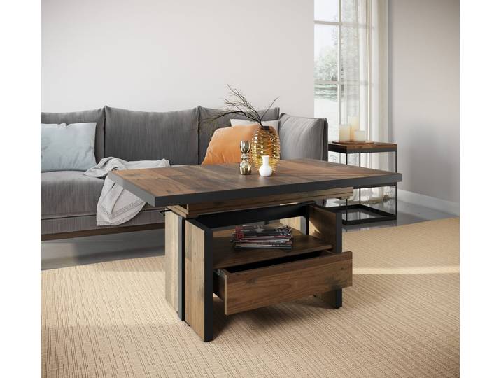 freiraum Couchtisch Couchtisch >Noah< 2 Farben zur Wahl, mit Funktionen, Schubkasten -, (B/H/T)