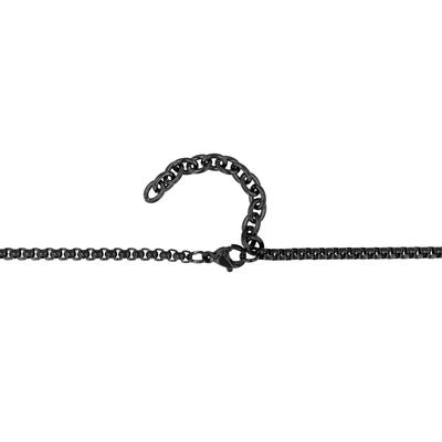 Kette ohne Anhänger ADELIA´S "Halskette mit Anhänger – aus Edelstahl", schwarz, Halsketten, Herren, 60cm, Edelstahl, Ideal als Geschenk zum Muttertag