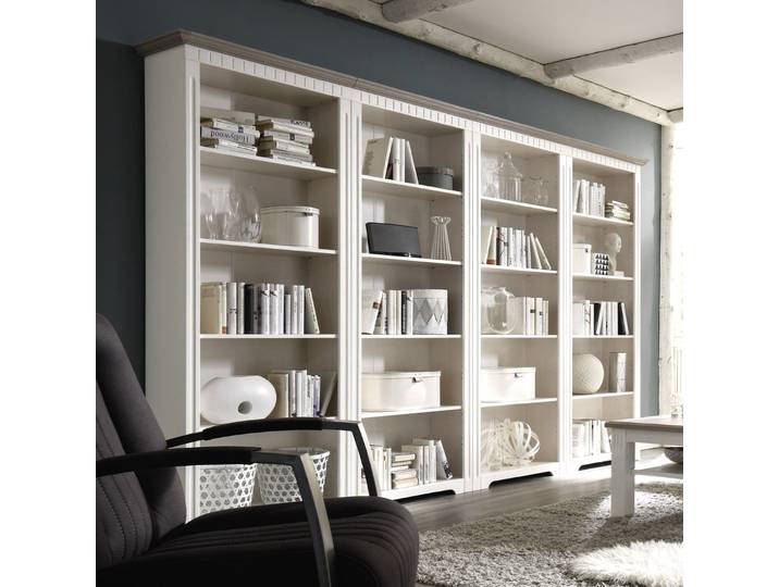 Regalwand Massivholz weiß 321 cm CORDOBA