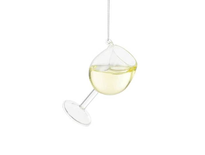 Mica Decorations kerstornament wijnglas - glas - champagne