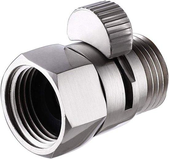 Famanu doucheventiel G 1/2 met waterstop, messing met geborsteld oppervlak