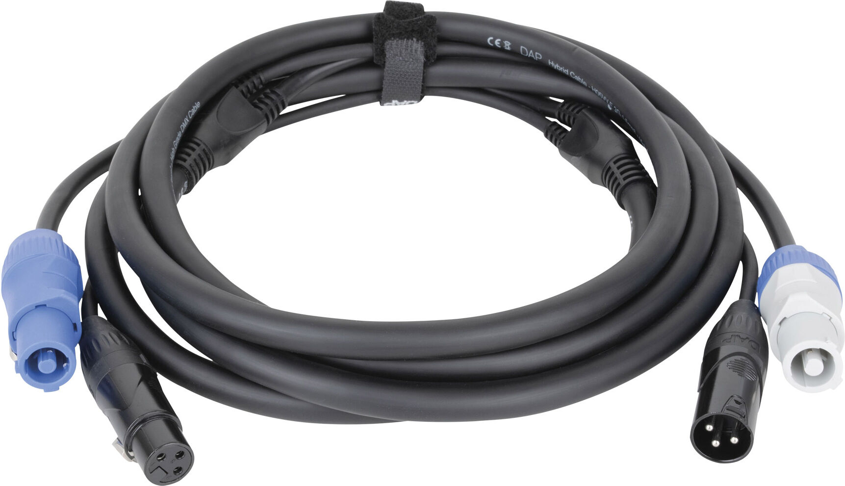 DAP Audio Fp20 Hybridkabel – Power Pro & 3-Poliger Xlr – Dmx / Stromversorgung 1,5 M – Schwarzer